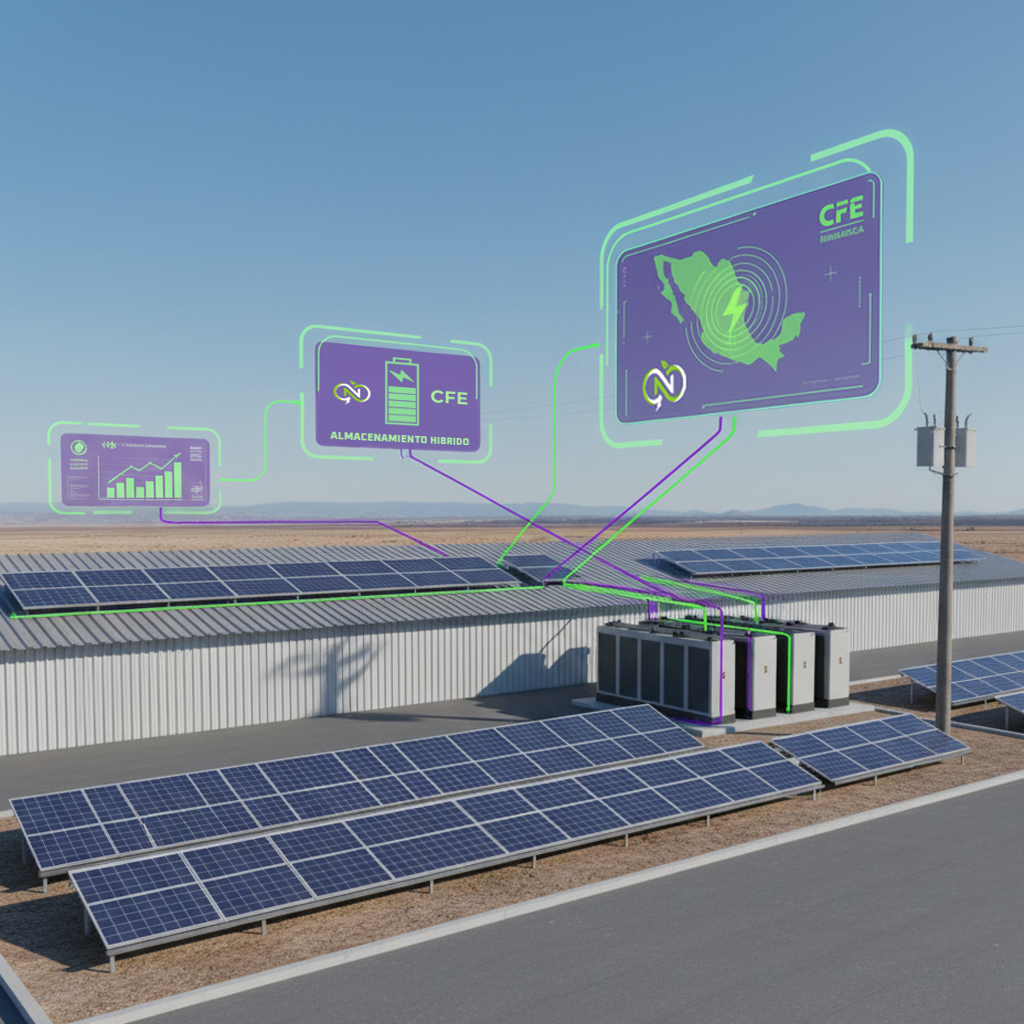 Conexion hibrida de red publica y baterias